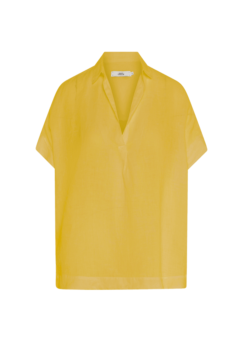 DERRY NEW FREESIA YELLOW LINEN BLOUSE