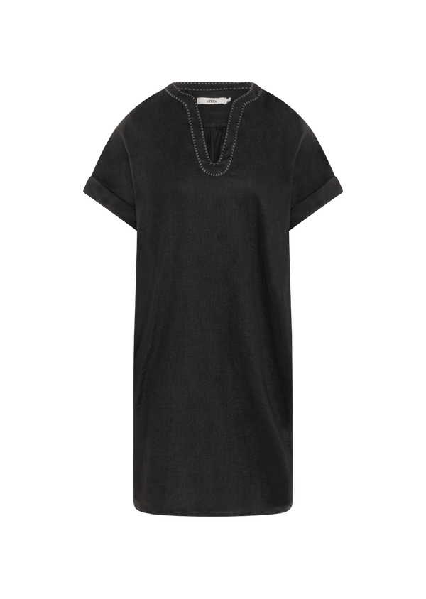 NORALIE DARK GREY LINEN DRESS