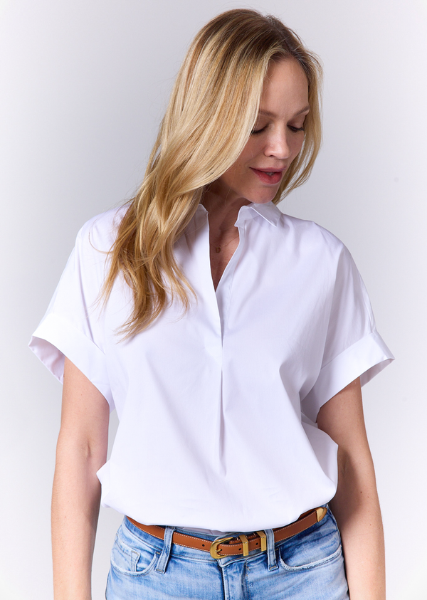 DERRY NEW WHITE COTTON UNI BLOUSE