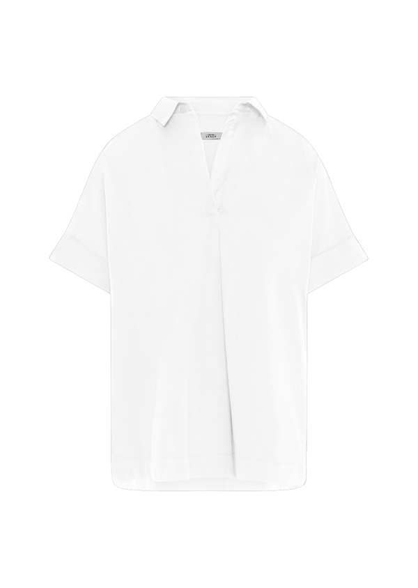 MIRANDA WHITE COTTON UNI BLOUSE