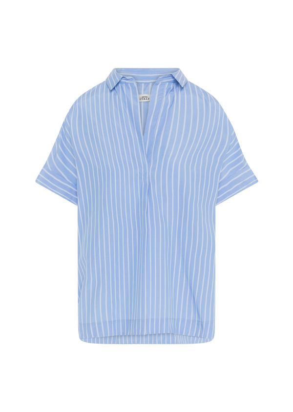 DERRY NEW BLUE STRIPED COTTON BLOUSE