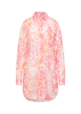 TAYA LIGHT PINK COTTON PRINTED VOILE BLOUSE