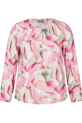 MAGENTA ABSTRACT PRINT BLOUSE