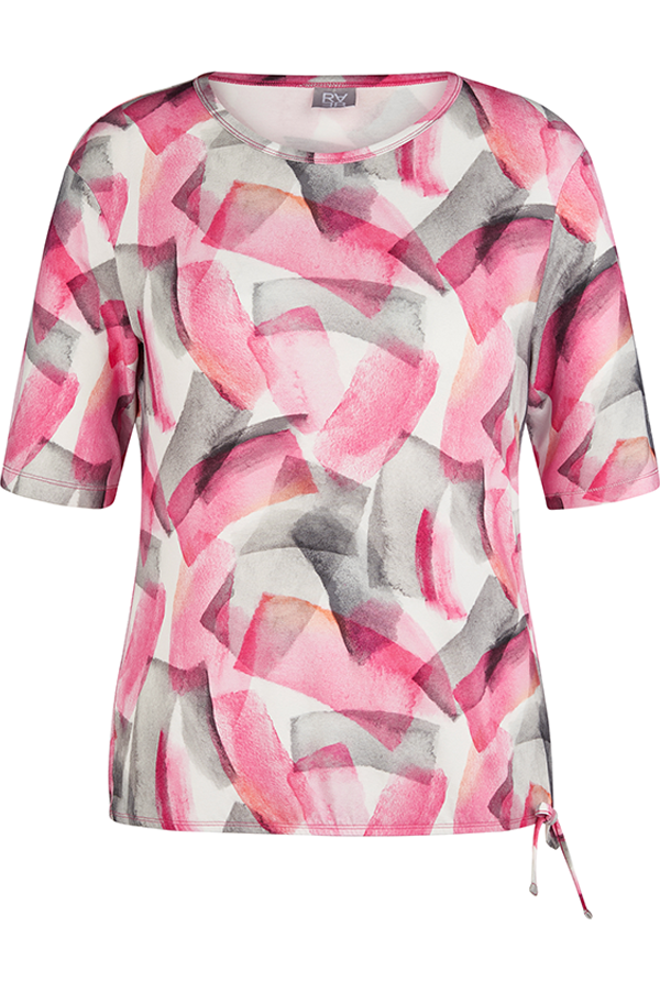 MAGENTA ABSTRACT SHORT SLEEVE T-SHIRT