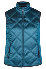 TEAL SHINY ZIPPED VEST