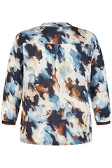 BLUE WATER PRINT BLOUSE