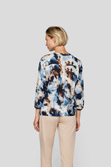 BLUE WATER PRINT BLOUSE