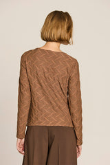 SAND WAVE JACQUARD VISCOSE T-SHIRT