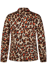 ANIMAL PRINT BUTTONED BLOUSE