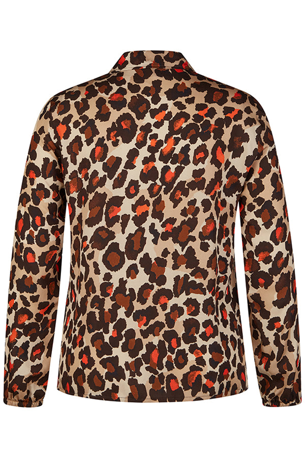 ANIMAL PRINT BUTTONED BLOUSE