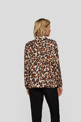 ANIMAL PRINT BUTTONED BLOUSE