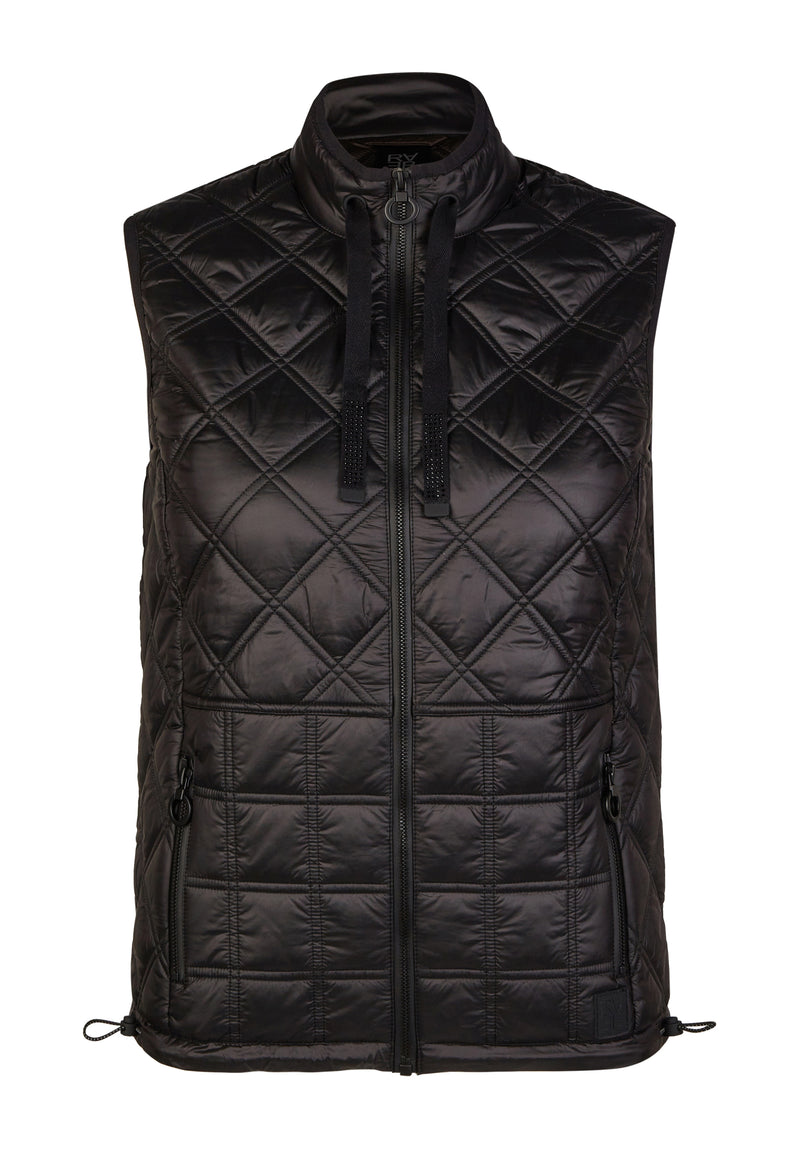 BLACK QUILTED VEST