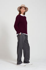 TASMIN NEW CHARCOAL CORDUROY TROUSERS