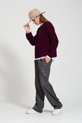 TASMIN NEW CHARCOAL CORDUROY TROUSERS