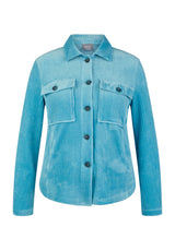 BLUE BUTTONED CORDUROY JACKET