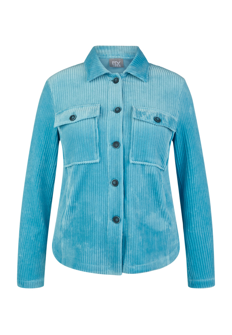 BLUE BUTTONED CORDUROY JACKET