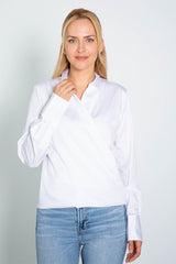 CRUZ CACHE COEUR COTTON STRETCH BLOUSE