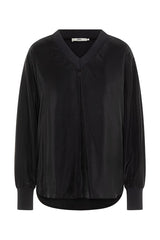 ILEA BLACK SILK BLOUSE