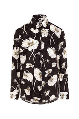 MIRA BLACK FLORAL PRINT SHIRT