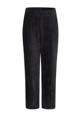 GREY ELASTIC WAIST CORDUROY TROUSERS