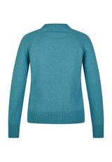 BLUE KNIT CREWNECK SWEATER