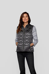 GREY SLEEVELESS QUILTED VEST