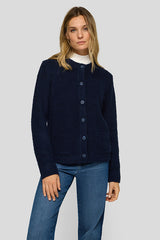 WHITE KNIT BUTTON UP CARDIGAN