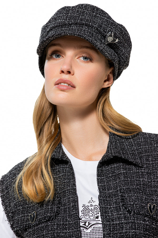 BLACK TWEED CAP