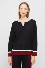 TWO-TONE DETAIL MILANO SWEATER