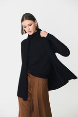 BLACK LOOSE LONG CARDIGAN