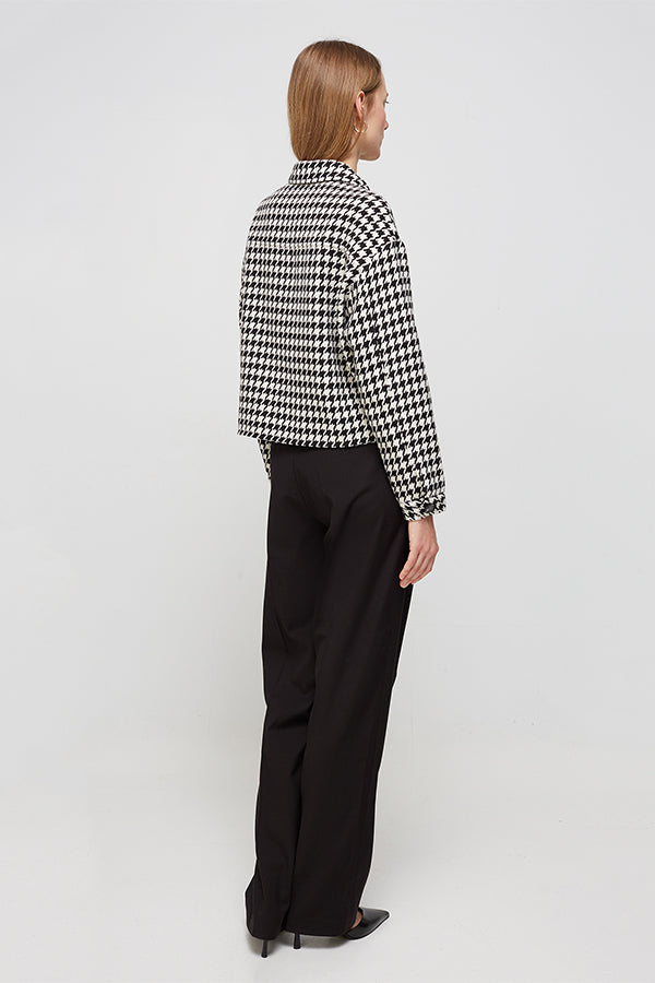 HOUNDSTOOTH PRINT JACKET