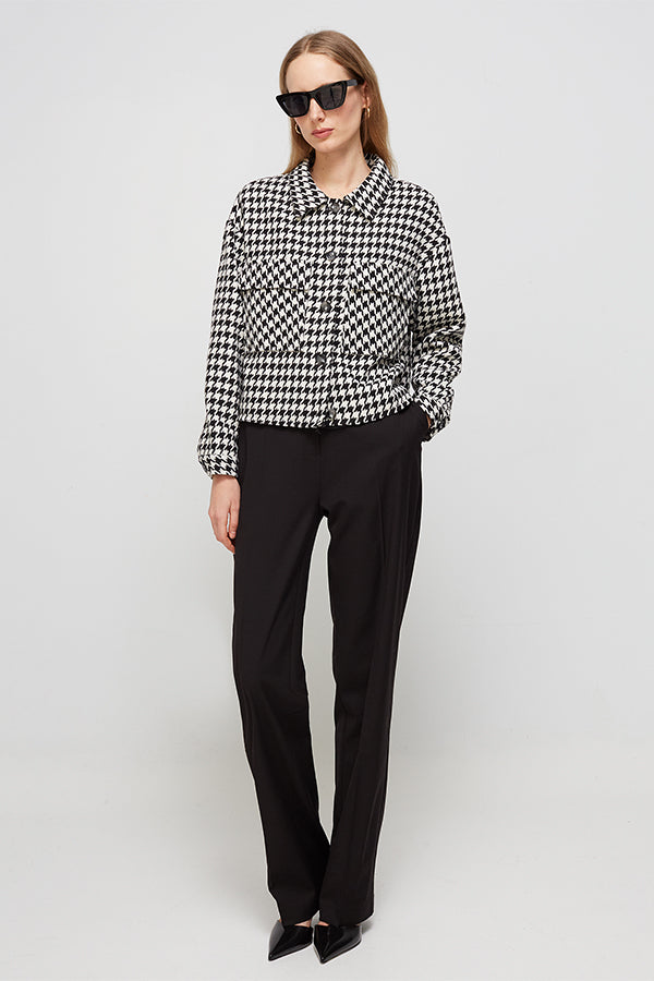 HOUNDSTOOTH PRINT JACKET