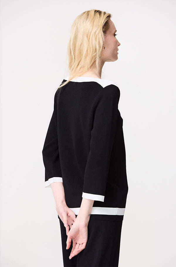 BLACK CONTRAST MILANO SWEATER