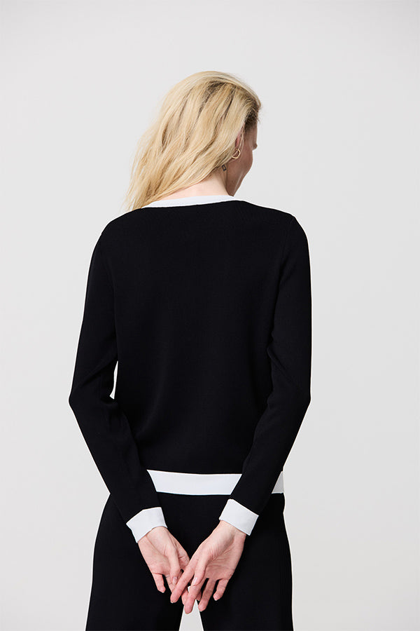 BLACK CONTRAST MILANO CARDIGAN