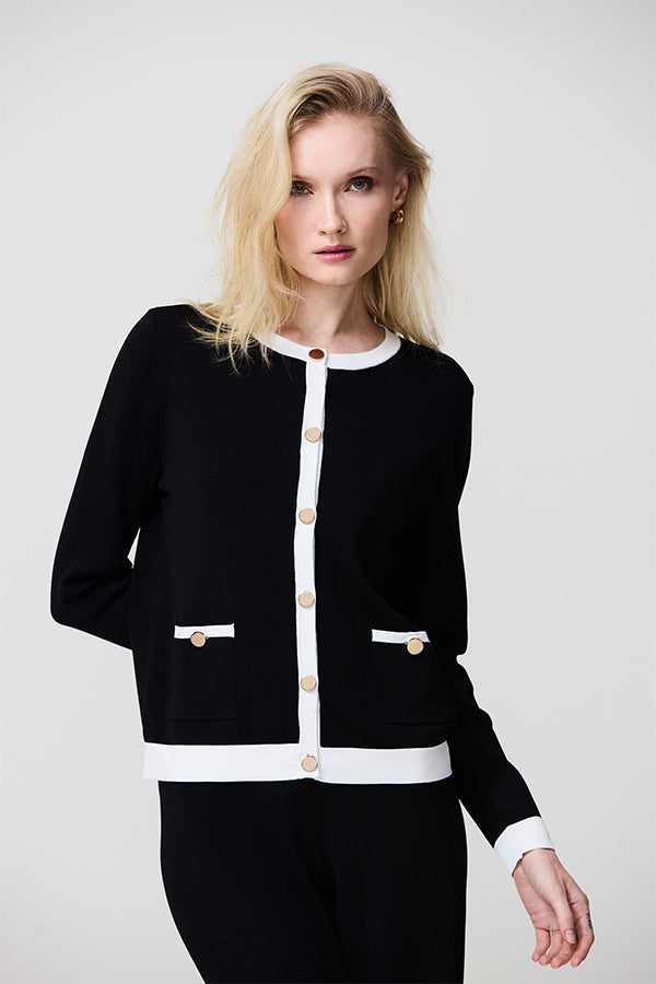 BLACK CONTRAST MILANO CARDIGAN