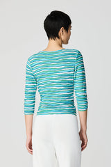 TEXTURED TRICOLOR CREWNECK T-SHIRT