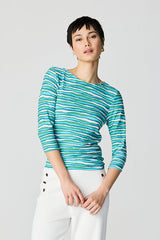 TEXTURED TRICOLOR CREWNECK T-SHIRT