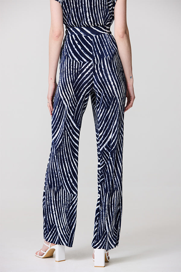 PRINTED WIDE PLEATED TROUSERS