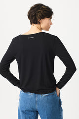 LACE DETAIL ROUND NECK T-SHIRT