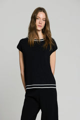BLACK LOOSE MILANO SWEATER