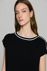 BLACK LOOSE MILANO SWEATER
