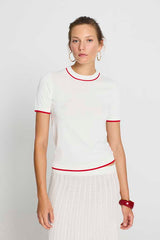 RED RIB DETAIL JUMPER