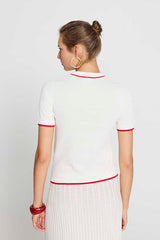 RED RIB DETAIL JUMPER