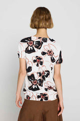 ECRU FLORAL PRINT TOP