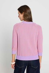 LILAC WAVE TEXTURE CARDIGAN