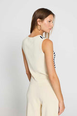 STRIPED BUTTONED VEST