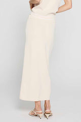 CREAM MILANO KNIT MIDI SKIRT