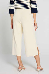 CREAM MILANO KNIT TROUSERS