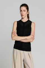 BLACK LUREX OPENWORK TWINSET