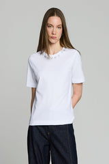 WHITE HOTFIX DETAILS T-SHIRT
